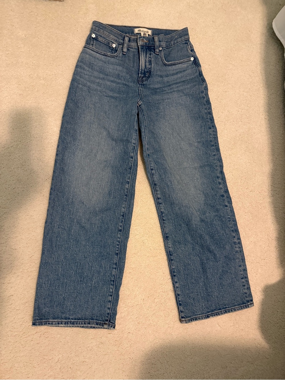 Madewell Wide-Leg High-Rise Jeans - Blue Denim